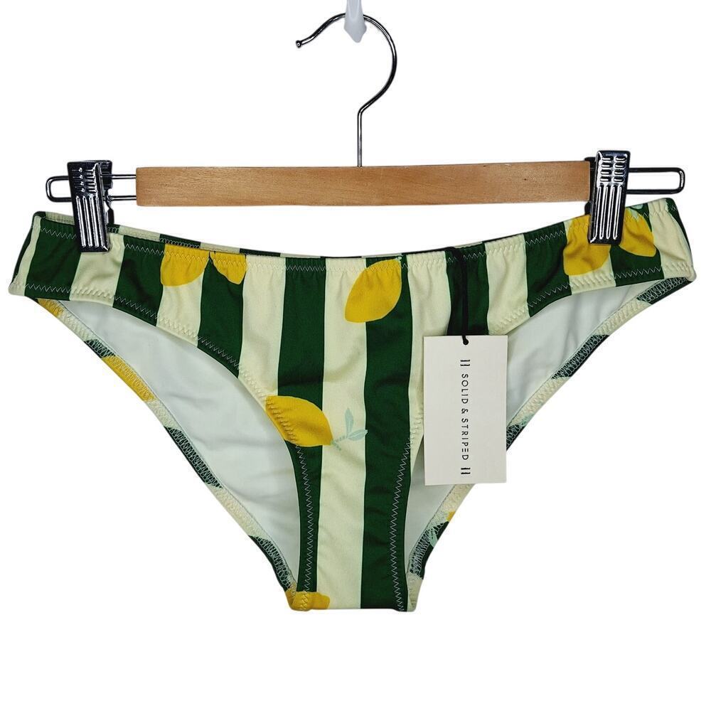 Solid & Striped The Elle Lemons Bikini Bottoms NEW Medium Stripes Italian Summer